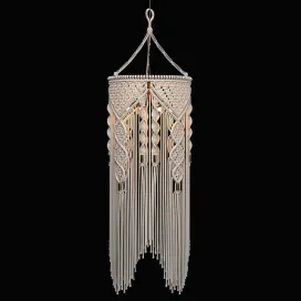 Macrame pendant light